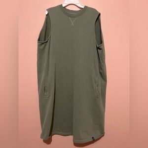 Finisterre Pinafore Enkus Sweat Dress Seaspray Green Size 8 ( fit up to 12